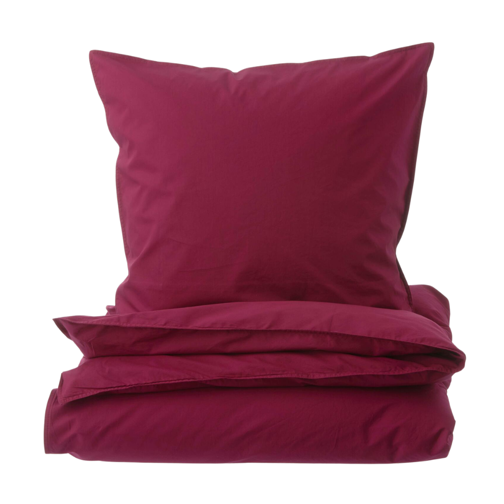 Curly Percale sengesæt - bordeaux